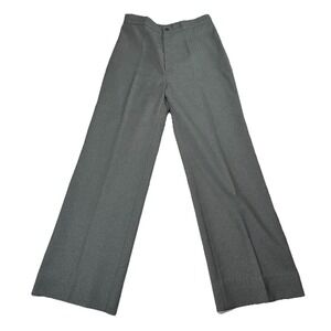 Women Vtg Polyester Levi's 27x29 Bend Over Gray Straight Leg Trouser Pant 70's